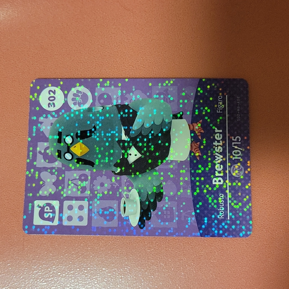 Animal Crossing Brewster Amiibo Card